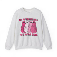 On Wednesdays We Wear Pink Ghosts Unisex Heavy Blend™ Crewneck Sweatshirt