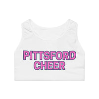 Pink & White Pittsford Cheer Sports Bra