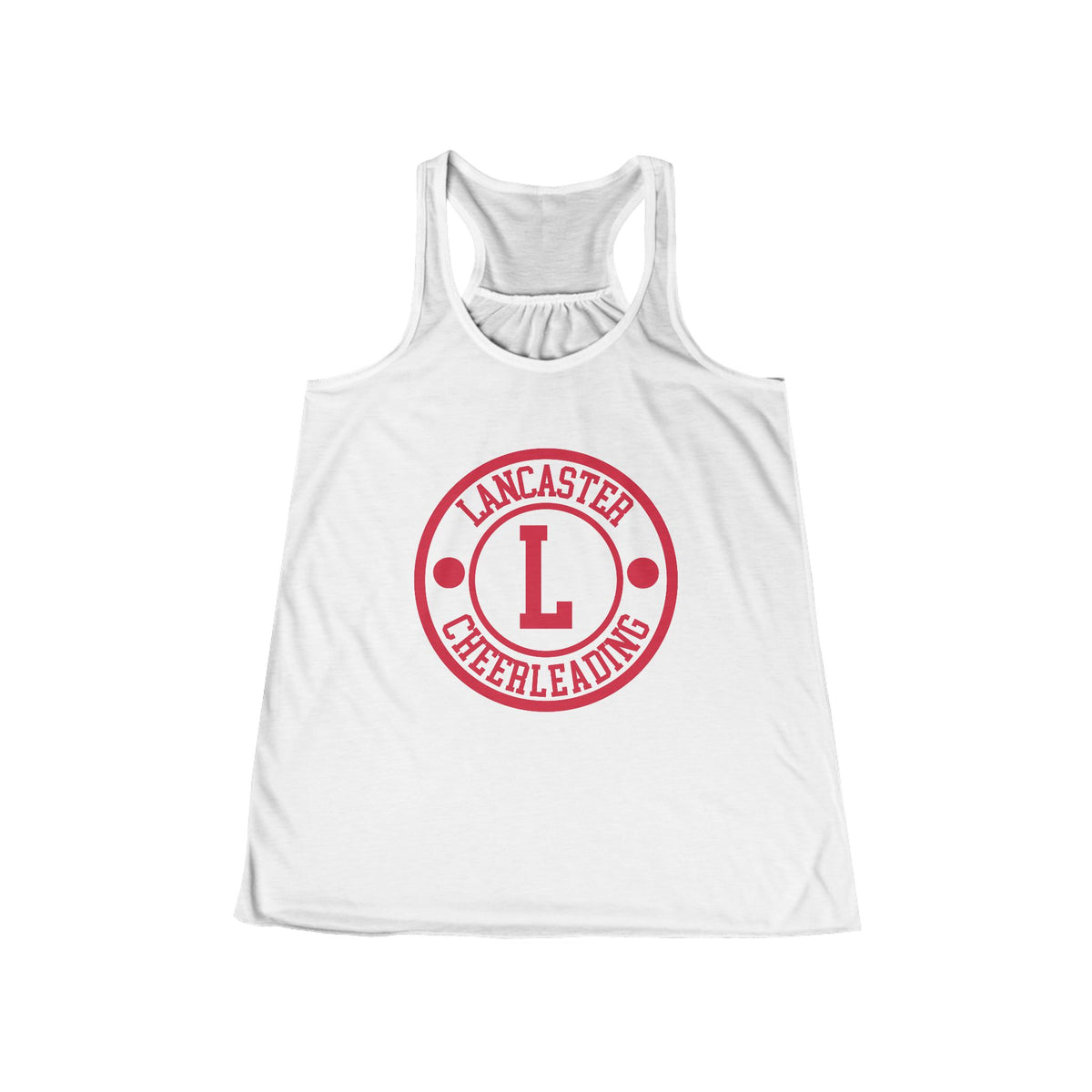 Lancaster Cheerleading Circle Women's Flowy Racerback Tank