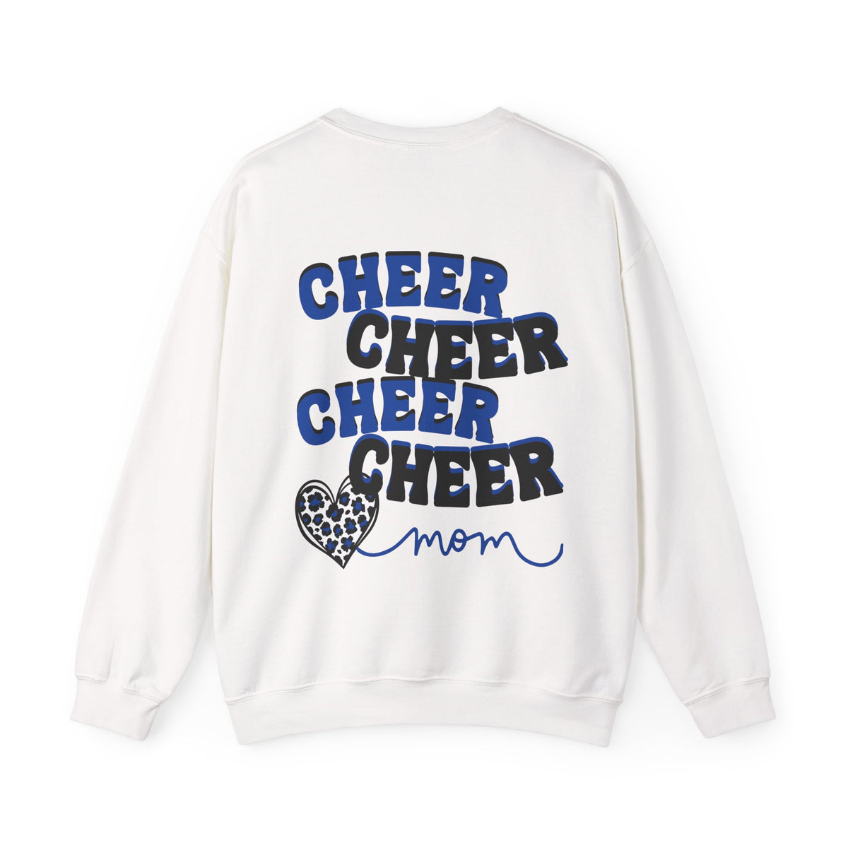 Blue & Black Cheer Mom Unisex Heavy Blend™ Crewneck Sweatshirt