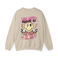 Loud AF Softball Mom Unisex Heavy Blend™ Crewneck Sweatshirt