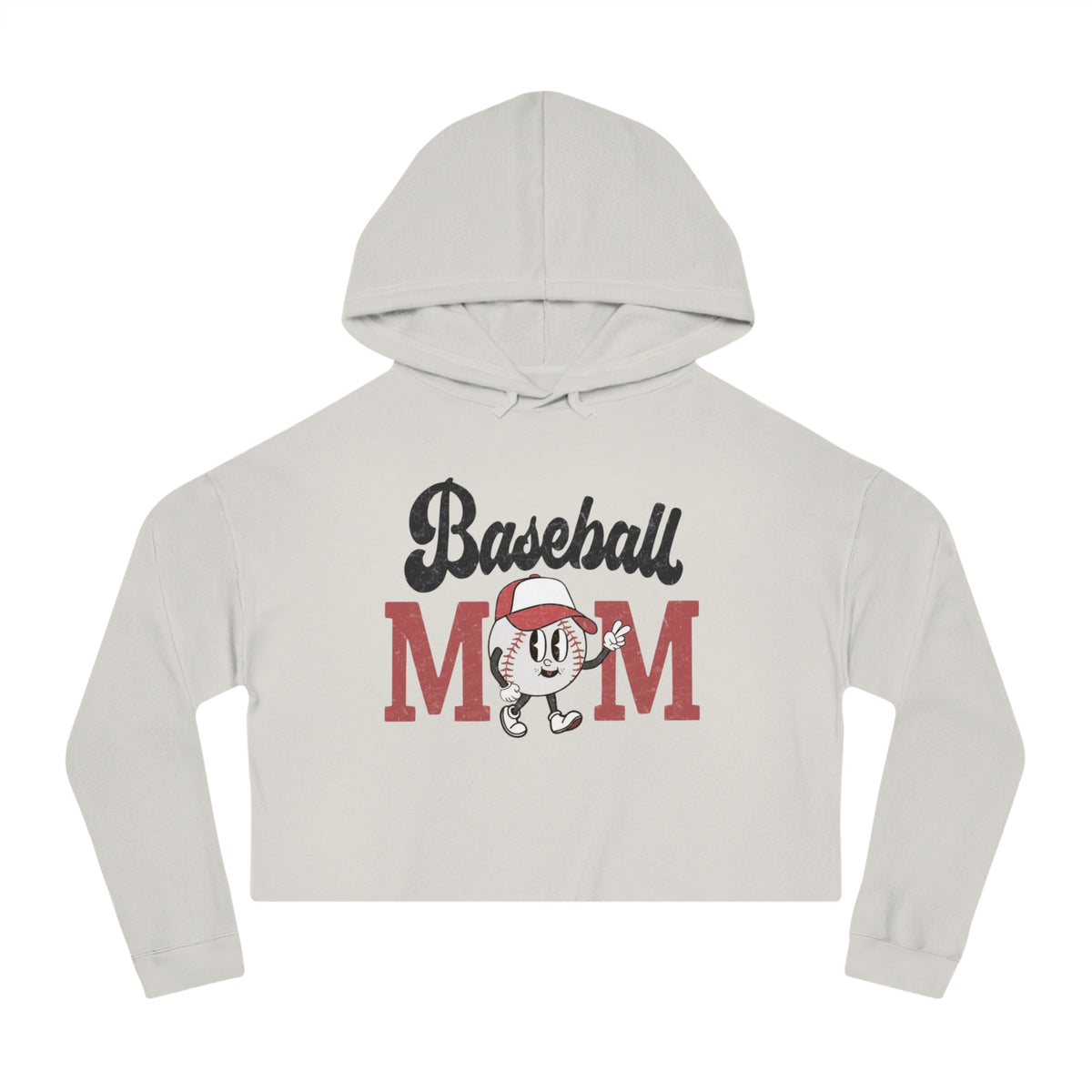 Baseball Mom Women’s Cropped Hooded Sweatshirt