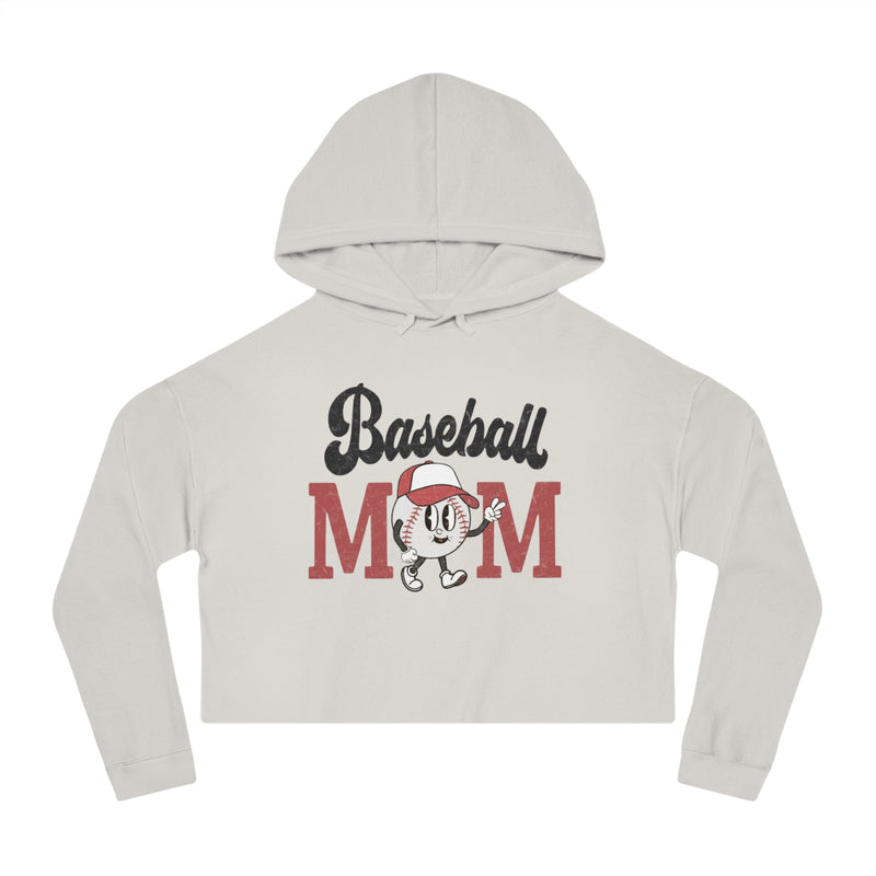 Baseball Mom Women’s Cropped Hooded Sweatshirt