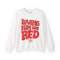 Loving Him Was Red Unisex Heavy Blend™ Crewneck Sweatshirt
