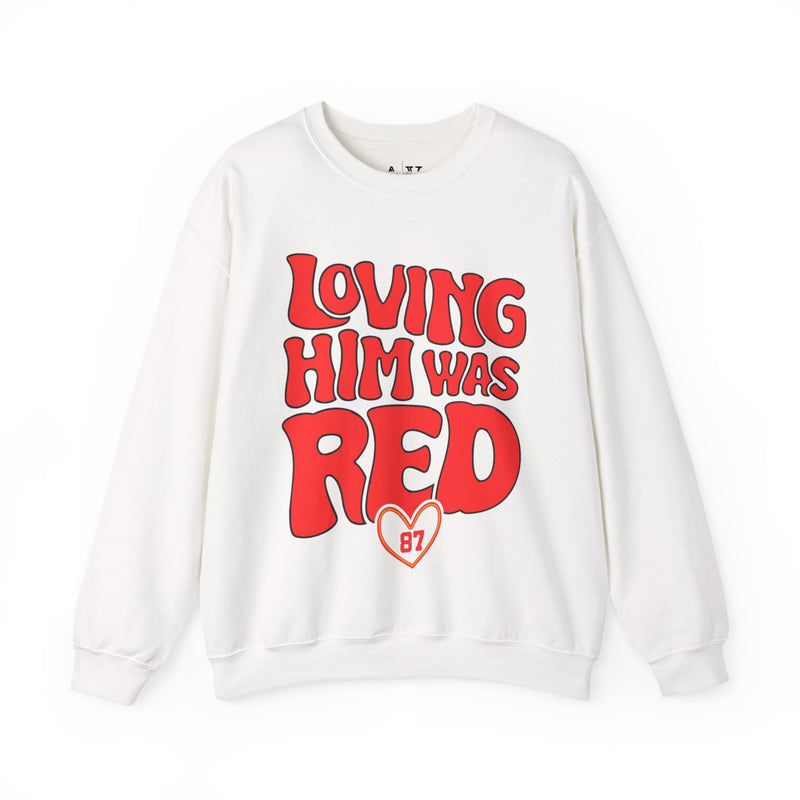 Loving Him Was Red Unisex Heavy Blend™ Crewneck Sweatshirt