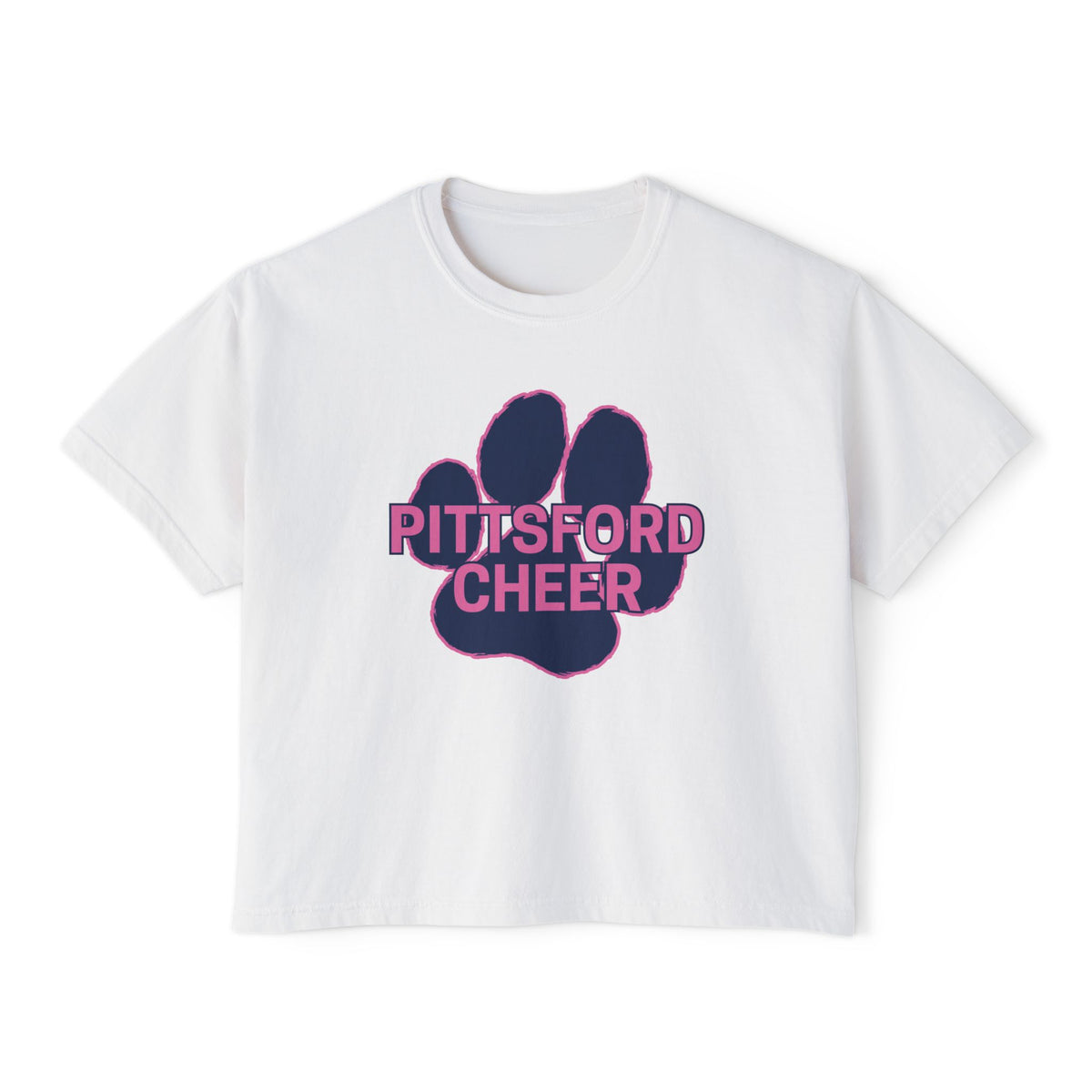 Pink Pittsford Cheer Women's Boxy Tee