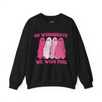 On Wednesdays We Wear Pink Ghosts Unisex Heavy Blend™ Crewneck Sweatshirt