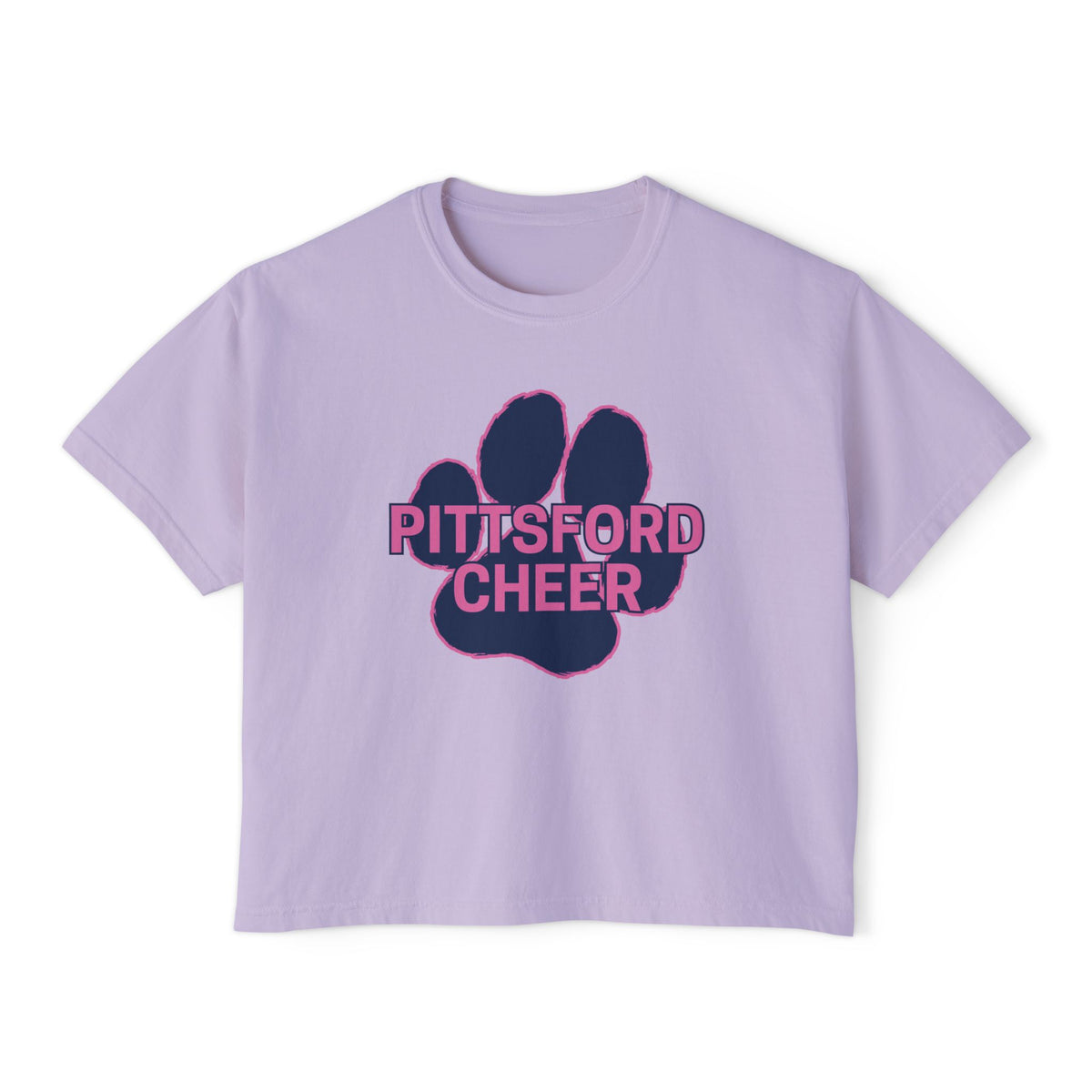 Pink Pittsford Cheer Women's Boxy Tee