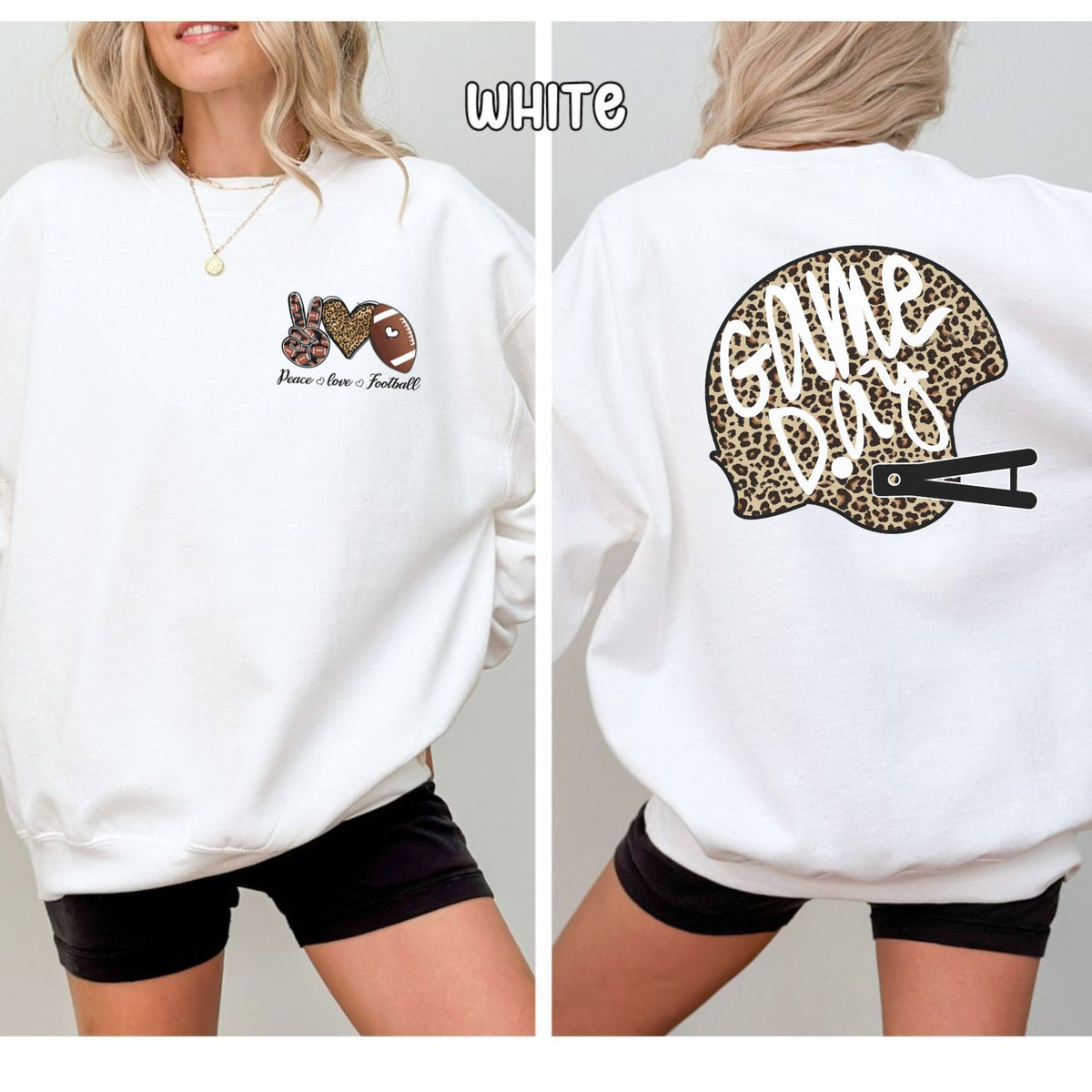 Peace Love Football Unisex Heavy Blend™ Crewneck Sweatshirt