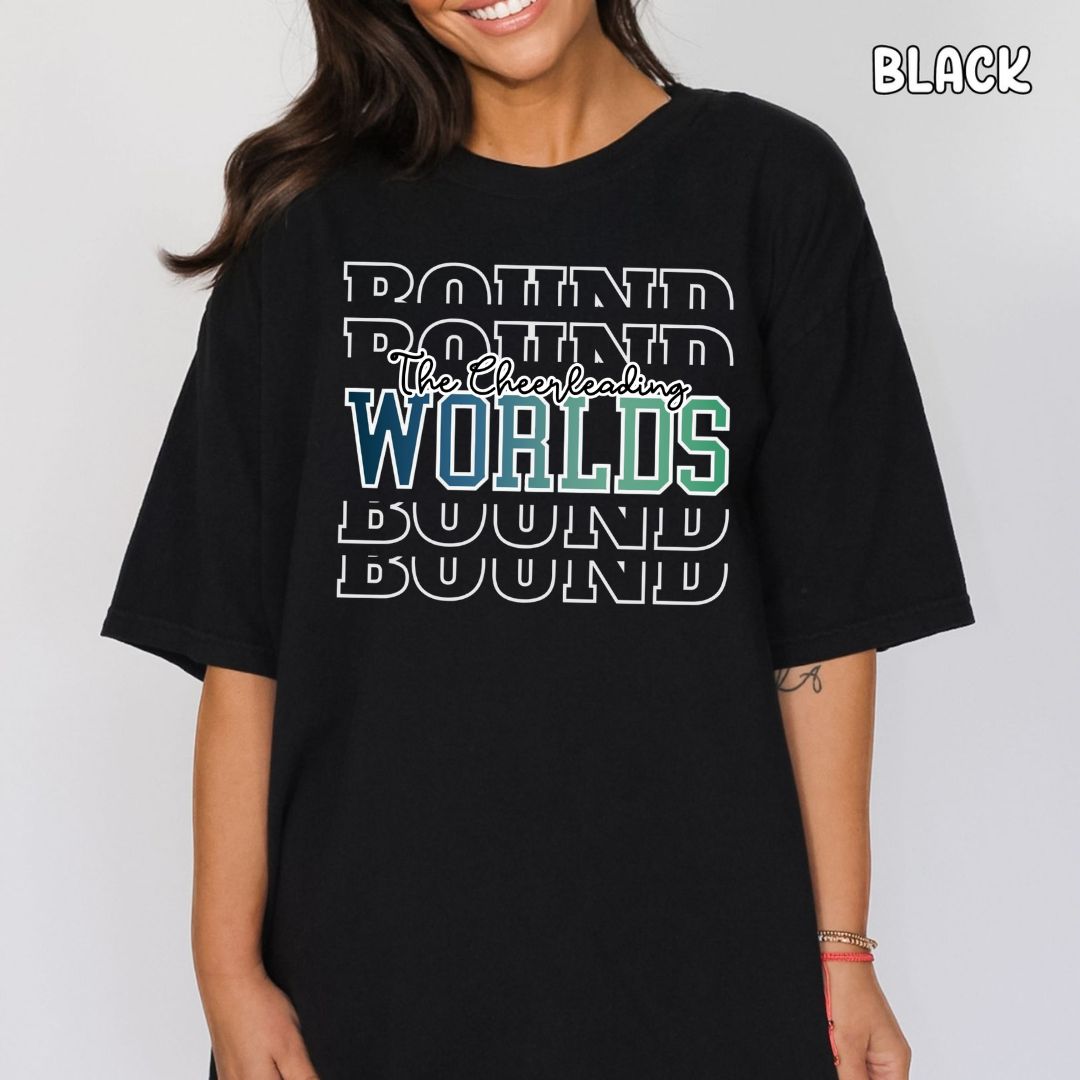 The Cheerleading Worlds Bound Unisex Comfort Colors T-shirt