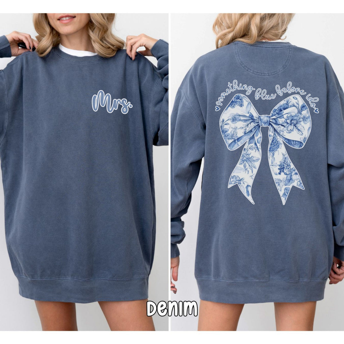 Something Blue Before I Do Unisex Garment-Dyed Sweatshirt