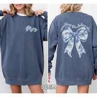 Something Blue Before I Do Unisex Garment-Dyed Sweatshirt