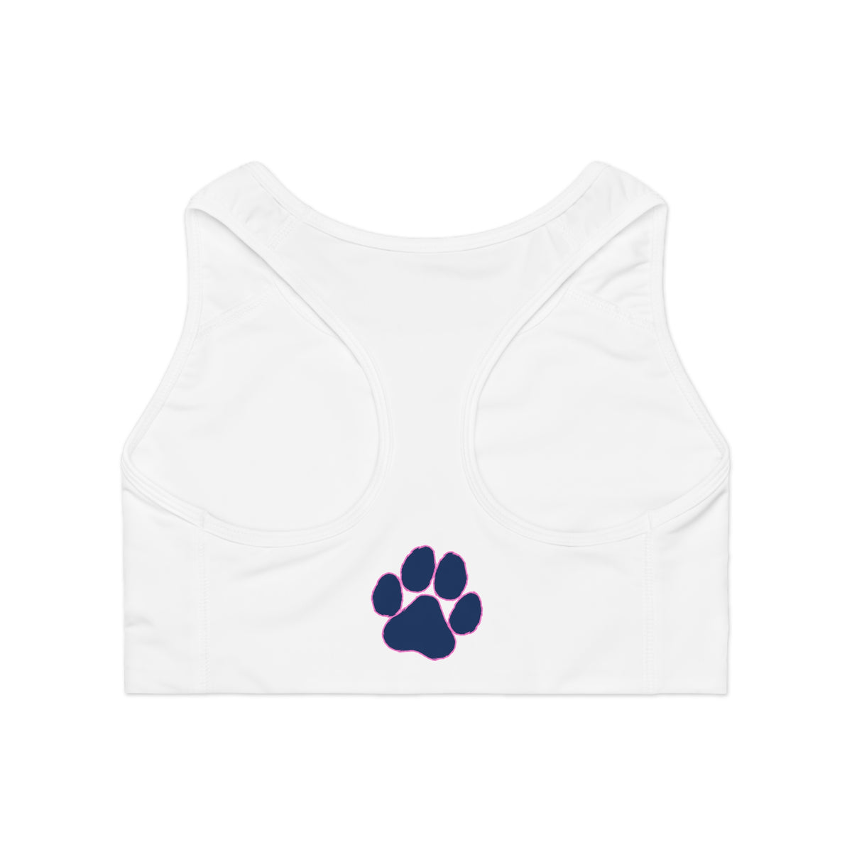 Pink & White Pittsford Cheer Sports Bra