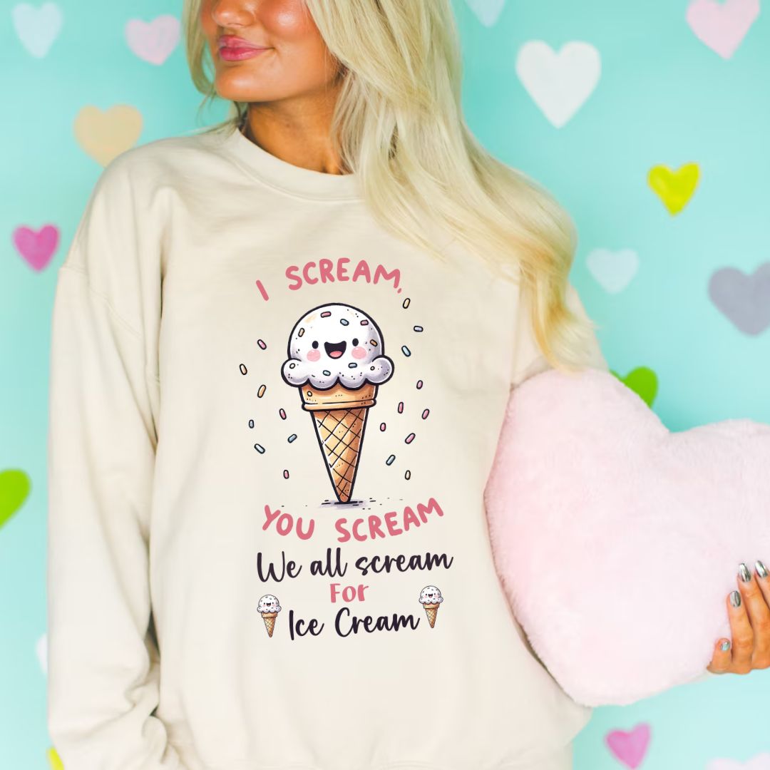 Scream For Ice Cream Unisex Heavy Blend™ Crewneck Sweatshirt