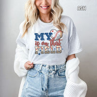 My Heart Is On That Field Unisex Heavy Cotton Tee