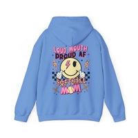Loud AF Softball Mom Unisex Heavy Blend™ Hooded Sweatshirt