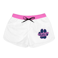 Pink & White Pittsford Cheer Women's Casual Shorts
