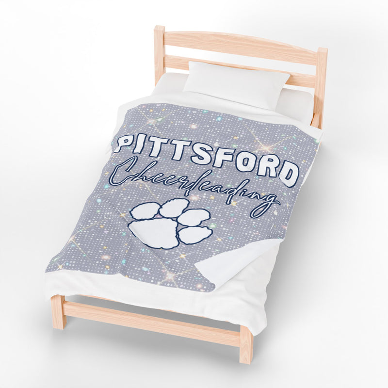 Pittsford Cheerleading Velveteen Plush Blanket
