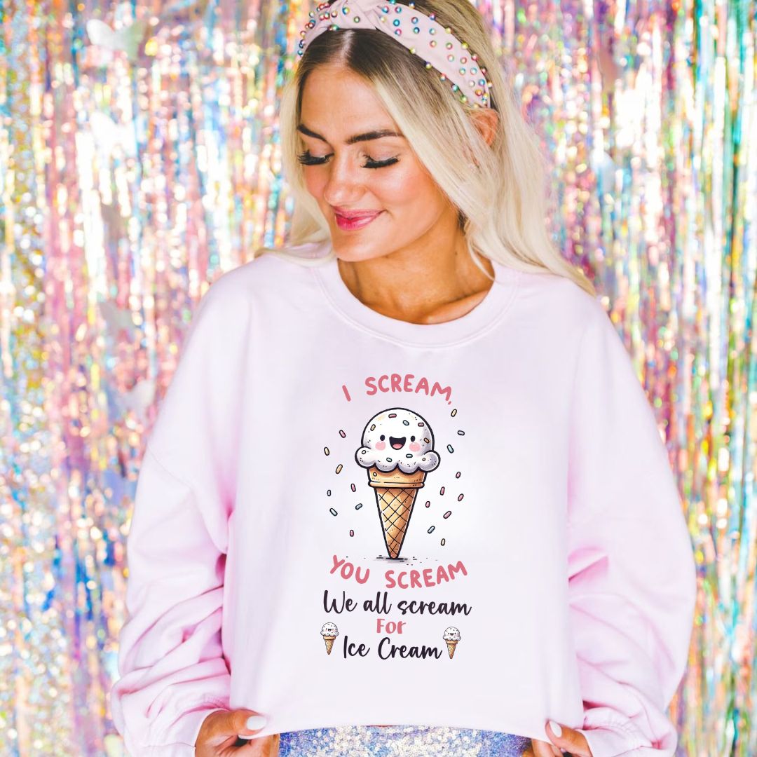Scream For Ice Cream Unisex Heavy Blend™ Crewneck Sweatshirt