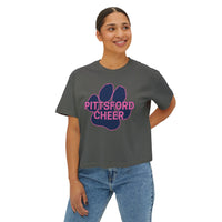 Pink Pittsford Cheer Women's Boxy Tee