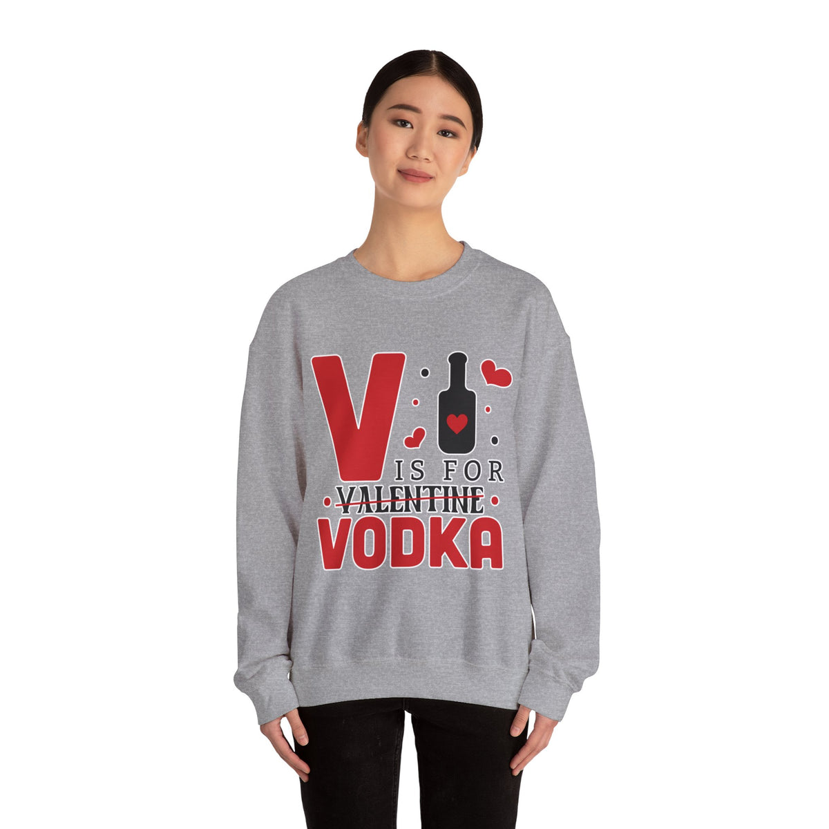 V is for Vodka Unisex Heavy Blend™ Crewneck Sweatshirt