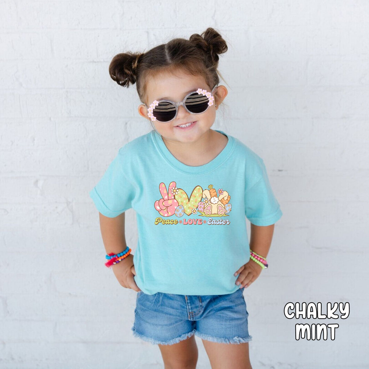 Peace Love and Easter Youth Midweight Comfort Colors Tee