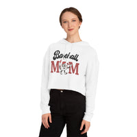 Baseball Mom Women’s Cropped Hooded Sweatshirt